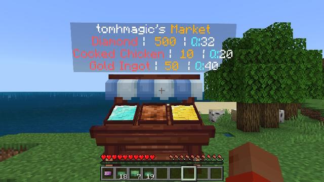 Screenshot of the Minecraft Bedrock Marketplace product Economy+ created by Tomhmagic Creations.