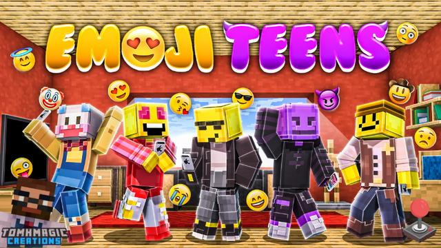Thumbnail of the Minecraft Bedrock Marketplace product Emoji Teens created by Tomhmagic Creations.