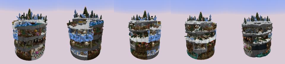 Panorama of the Minecraft Bedrock Marketplace product Evil Elf Parkour created by Tomhmagic Creations.