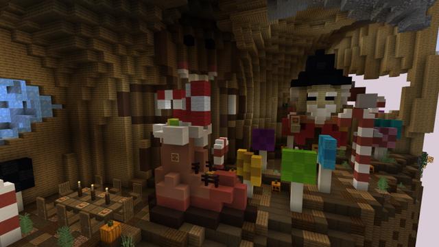 Screenshot of the Minecraft Bedrock Marketplace product Evil Elf Parkour created by Tomhmagic Creations.