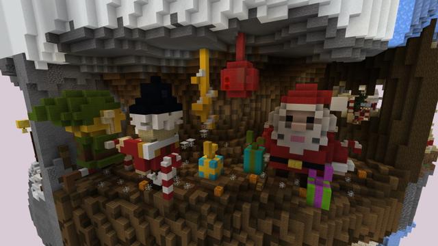Screenshot of the Minecraft Bedrock Marketplace product Evil Elf Parkour created by Tomhmagic Creations.