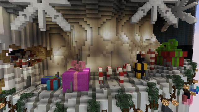 Screenshot of the Minecraft Bedrock Marketplace product Evil Elf Parkour created by Tomhmagic Creations.