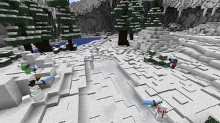 Screenshot of the Minecraft Bedrock Marketplace product Extreme Snowball Fight created by Tomhmagic Creations.