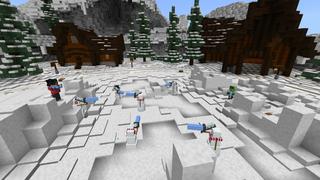 Screenshot of the Minecraft Bedrock Marketplace product Extreme Snowball Fight created by Tomhmagic Creations.