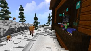 Screenshot of the Minecraft Bedrock Marketplace product Extreme Snowball Fight created by Tomhmagic Creations.