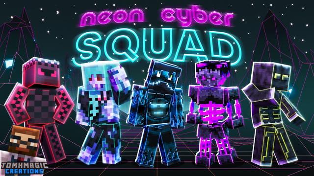 Thumbnail of the Minecraft Bedrock Marketplace product Neon Cyber Squad created by Tomhmagic Creations.