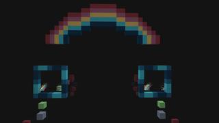 Screenshot of the Minecraft Bedrock Marketplace product Parkour: Rainbow Race created by Tomhmagic Creations.