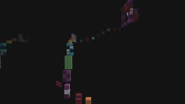 Screenshot of the Minecraft Bedrock Marketplace product Parkour: Rainbow Race created by Tomhmagic Creations.