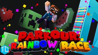 Thumbnail of the Minecraft Bedrock Marketplace product Parkour: Rainbow Race created by Tomhmagic Creations.