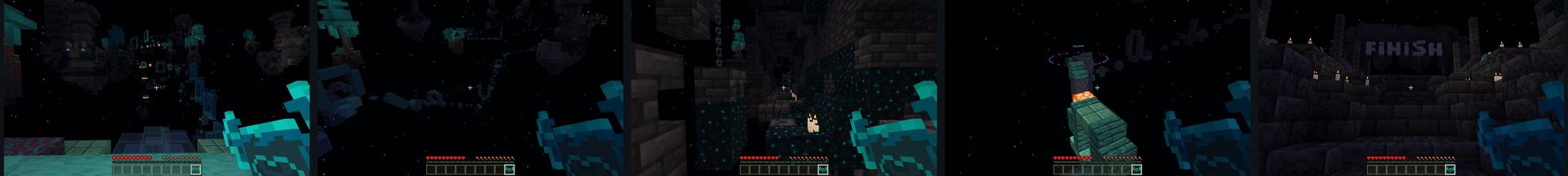 Panorama of the Minecraft Bedrock Marketplace product Parkour: Warden created by Tomhmagic Creations.
