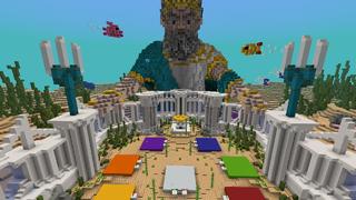 Screenshot of the Minecraft Bedrock Marketplace product Poseidon's Build Battle created by Tomhmagic Creations.