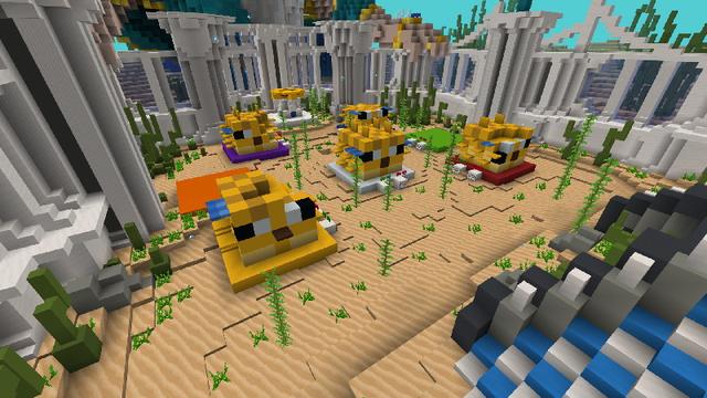 Screenshot of the Minecraft Bedrock Marketplace product Poseidon's Build Battle created by Tomhmagic Creations.