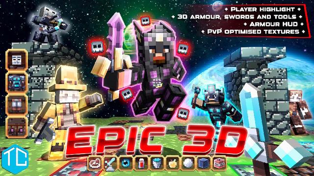 Thumbnail of the Minecraft Bedrock Marketplace product PvP: Epic 3D created by Tomhmagic Creations.
