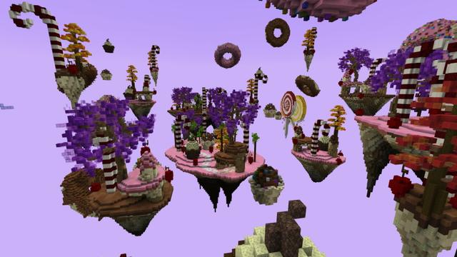 Screenshot of the Minecraft Bedrock Marketplace product Sky Candy created by Tomhmagic Creations.