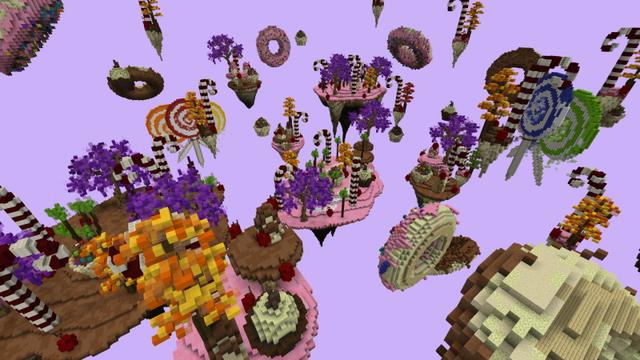 Screenshot of the Minecraft Bedrock Marketplace product Sky Candy created by Tomhmagic Creations.