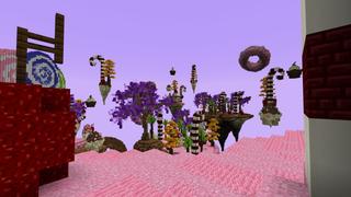 Screenshot of the Minecraft Bedrock Marketplace product Sky Candy created by Tomhmagic Creations.