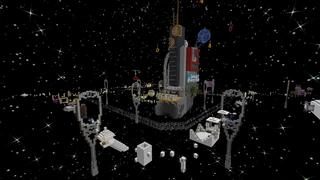 Screenshot of the Minecraft Bedrock Marketplace product Parkour Espacial created by Tomhmagic Creations.