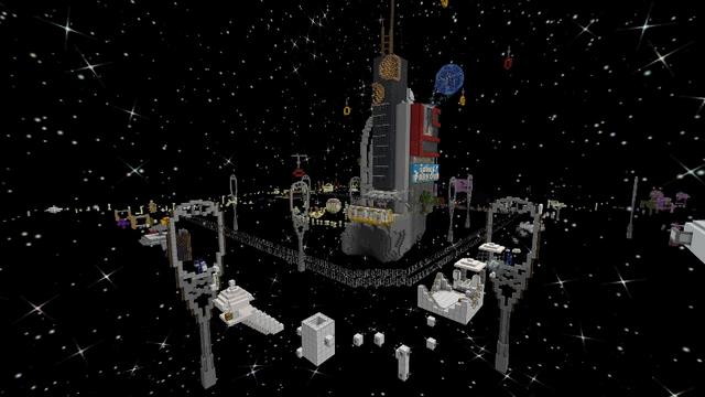 Screenshot of the Minecraft Bedrock Marketplace product Space Parkour created by Tomhmagic Creations.
