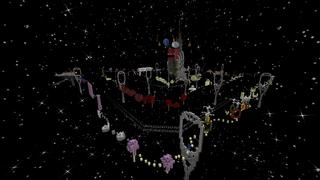 Screenshot of the Minecraft Bedrock Marketplace product Parkour Espacial created by Tomhmagic Creations.