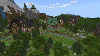 Screenshot of the Minecraft Bedrock Marketplace product Valley Kingdom created by Tomhmagic Creations.