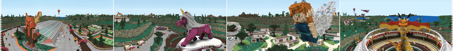 Panorama of the Minecraft Bedrock Marketplace product Football Camp created by Toya.