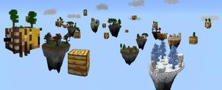 Panorama of the Minecraft Bedrock Marketplace product Bee Skyblock created by Tristan Productions.