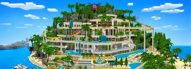 Panorama of the Minecraft Bedrock Marketplace product Billionaire Brainrot Mansion created by Tristan Productions.