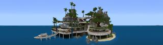 Panorama of the Minecraft Bedrock Marketplace product Billionaire Mansion created by Tristan Productions.