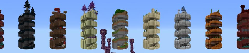 Panorama of the Minecraft Bedrock Marketplace product Biomes Parkour created by Tristan Productions.