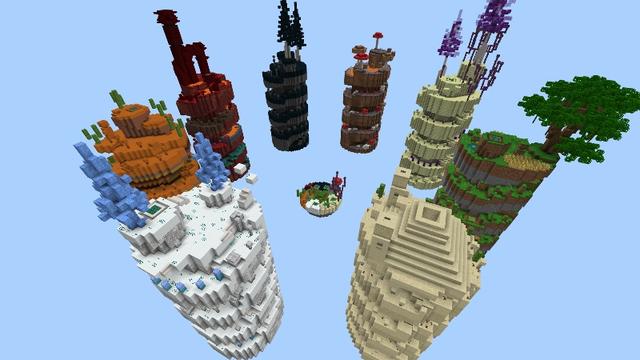 Screenshot of the Minecraft Bedrock Marketplace product Biomes Parkour created by Tristan Productions.