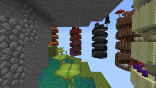 Screenshot of the Minecraft Bedrock Marketplace product Biomes Parkour created by Tristan Productions.