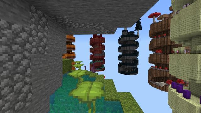 Screenshot of the Minecraft Bedrock Marketplace product Biomes Parkour created by Tristan Productions.