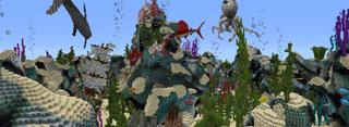 Panorama of the Minecraft Bedrock Marketplace product Coral Parkour created by Tristan Productions.