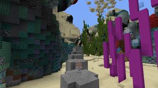 Screenshot of the Minecraft Bedrock Marketplace product Coral Parkour created by Tristan Productions.