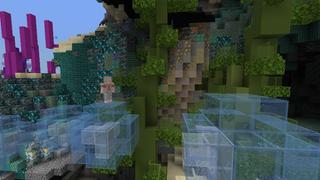 Screenshot of the Minecraft Bedrock Marketplace product Coral Parkour created by Tristan Productions.