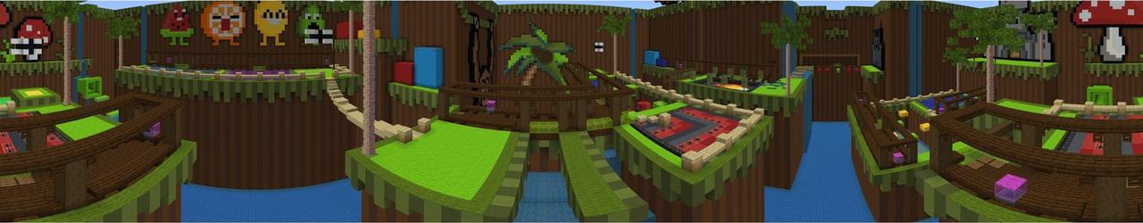 Panorama of the Minecraft Bedrock Marketplace product Deathrun created by Tristan Productions.