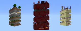 Panorama of the Minecraft Bedrock Marketplace product Dimensions Parkour created by Tristan Productions.