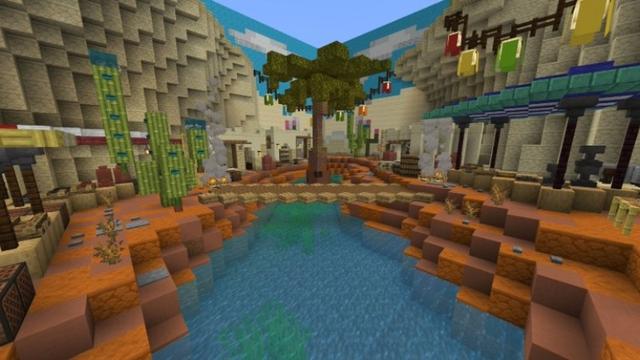 Screenshot of the Minecraft Bedrock Marketplace product Find the Button Mega created by Tristan Productions.
