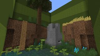 Screenshot of the Minecraft Bedrock Marketplace product Find the Button created by Tristan Productions.