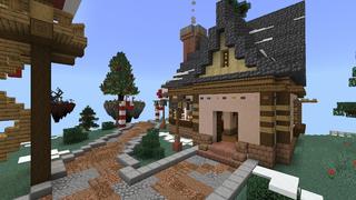 Screenshot of the Minecraft Bedrock Marketplace product Holiday Skyblock created by Tristan Productions.
