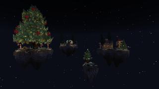 Screenshot of the Minecraft Bedrock Marketplace product Holiday Skyblock created by Tristan Productions.