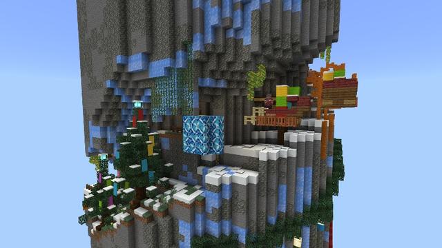 Screenshot of the Minecraft Bedrock Marketplace product Holiday Spiral Parkour created by Tristan Productions.