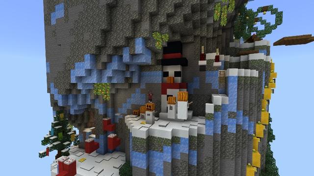 Screenshot of the Minecraft Bedrock Marketplace product Holiday Spiral Parkour created by Tristan Productions.
