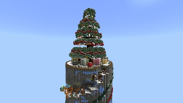 Screenshot of the Minecraft Bedrock Marketplace product Holiday Spiral Parkour created by Tristan Productions.