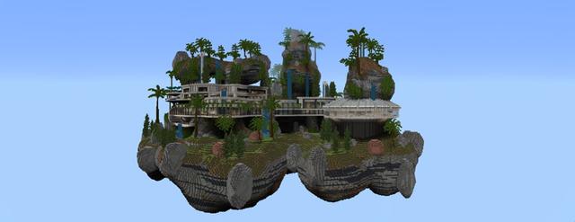Panorama of the Minecraft Bedrock Marketplace product Mansion Skyblock created by Tristan Productions.