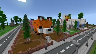 Screenshot of the Minecraft Bedrock Marketplace product Mob House City created by Tristan Productions.