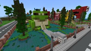 Screenshot of the Minecraft Bedrock Marketplace product Mob House City created by Tristan Productions.