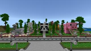 Screenshot of the Minecraft Bedrock Marketplace product Mob House City created by Tristan Productions.