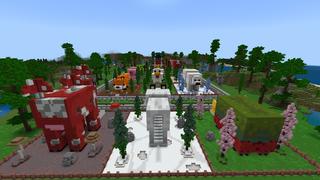 Screenshot of the Minecraft Bedrock Marketplace product Mob House City created by Tristan Productions.