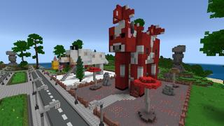 Screenshot of the Minecraft Bedrock Marketplace product Mob House City created by Tristan Productions.